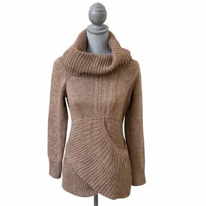 Berretti Made in Italy Chunky Knit Cowl Neck Sweater Mohair Wool Blend M